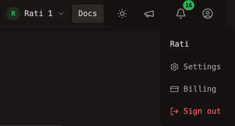 Navigate to Settings or Billing